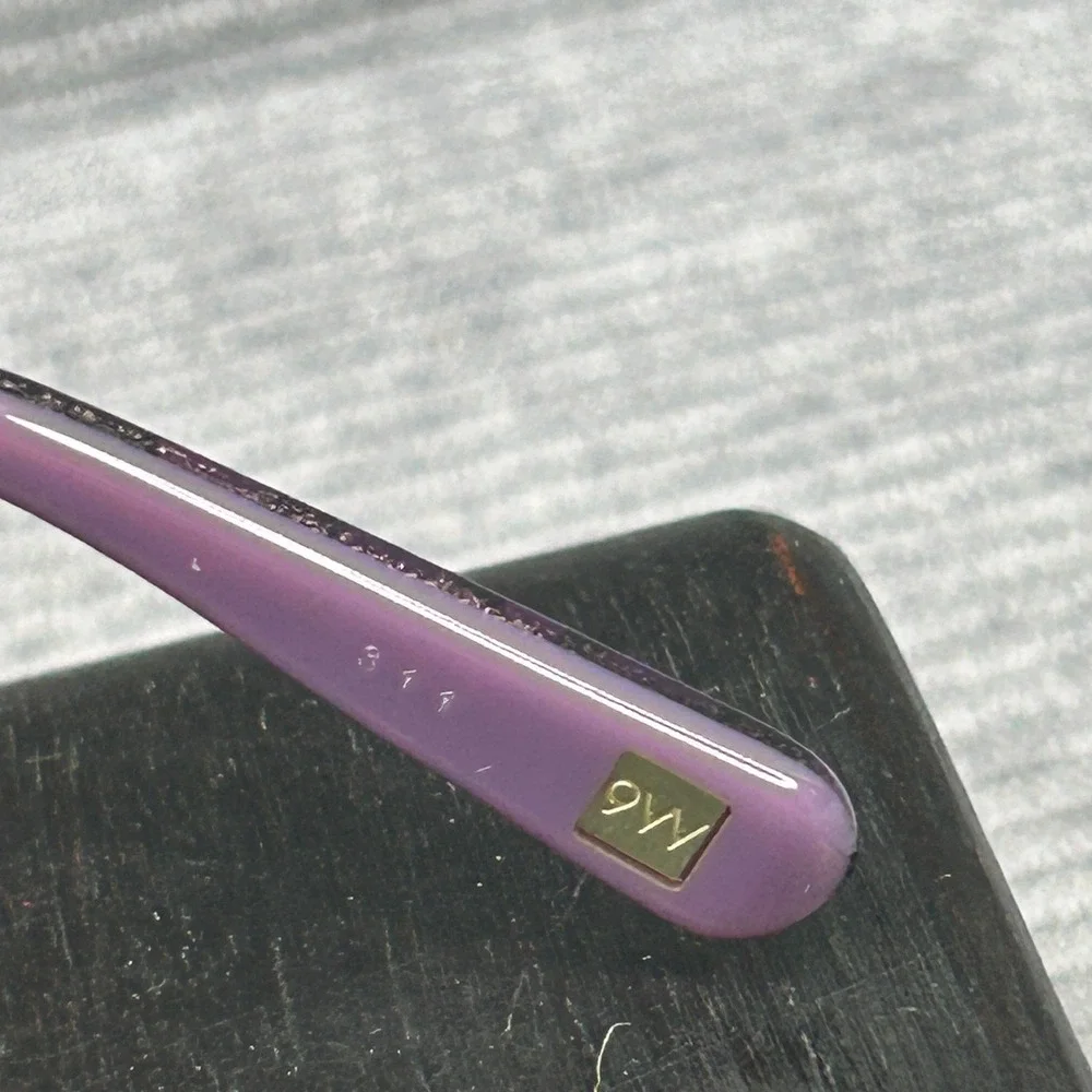 Nine West NW1036 500 Purple Oval Semi-Rimless Y2k Eyeglasses Frames 52-16-135
